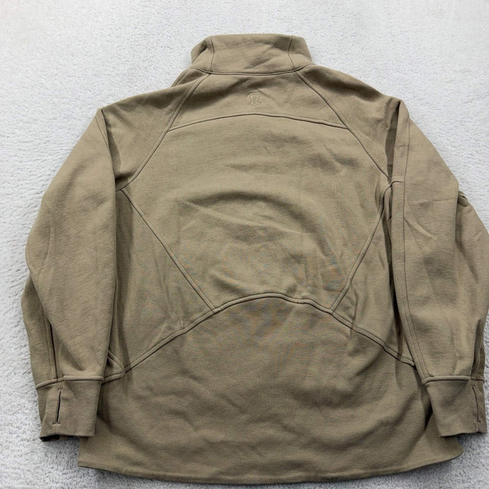 Lululemon Scuba Oversized Half-Zip Funnel Neck Tan Khaki M/L Sweatshirt - Picture 7 of 8
